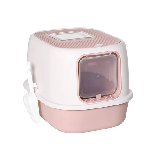 [PD-85393] Pado Open Top Cat Litter Box  40*39*52cm-Pink