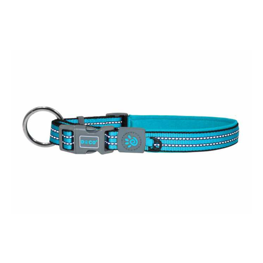 [DCV006-11S] DOCO VARIO O - Ring Collar with Reflective Stitching-Light Blue, Sizes - S