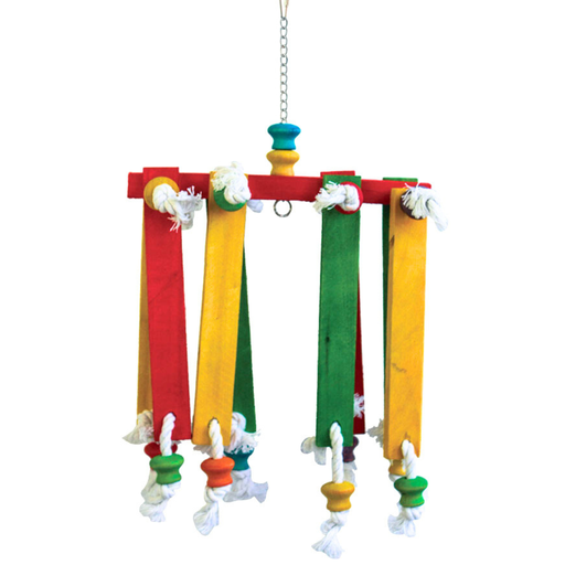 [BTLB0396] Vanpet Swinging Blocks Natural Bird Toy For Large Birds 38.5x25cm -BTLB0396