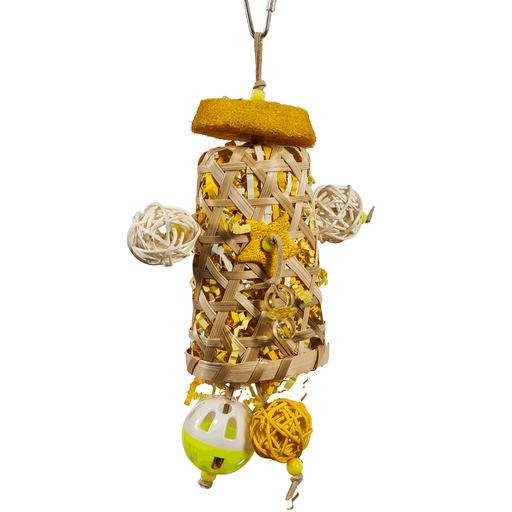 [BTLB01234] Vanpet Basket With Ball Bird Toy 28x14cm-BTLB01234