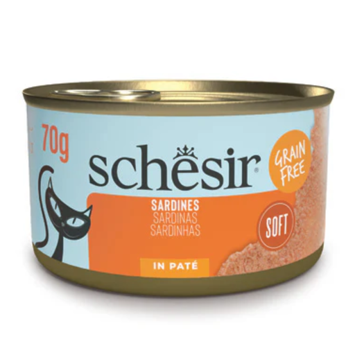 [SCINV21141003] Schesir Grill Pate' Cat Can Sardines 70g [Min Order:12pcs]