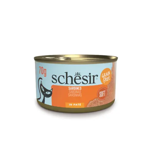 [SCINV21141003] Schesir Grill Pate' Cat Can Sardines 70g [Min Order:12pcs]