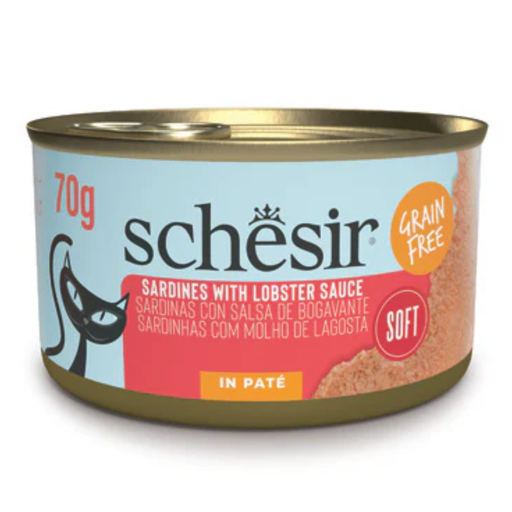 [SCINV21141103] Schesir Grill Pate' Cat Can Sardines In Lobster Sauce 70g [Min Order:12pcs]