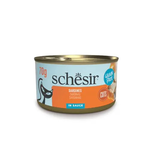 [SCINV21110103] Schesir Grill Wholefood Cat Can Sardines 70g [Min Order:12pcs]