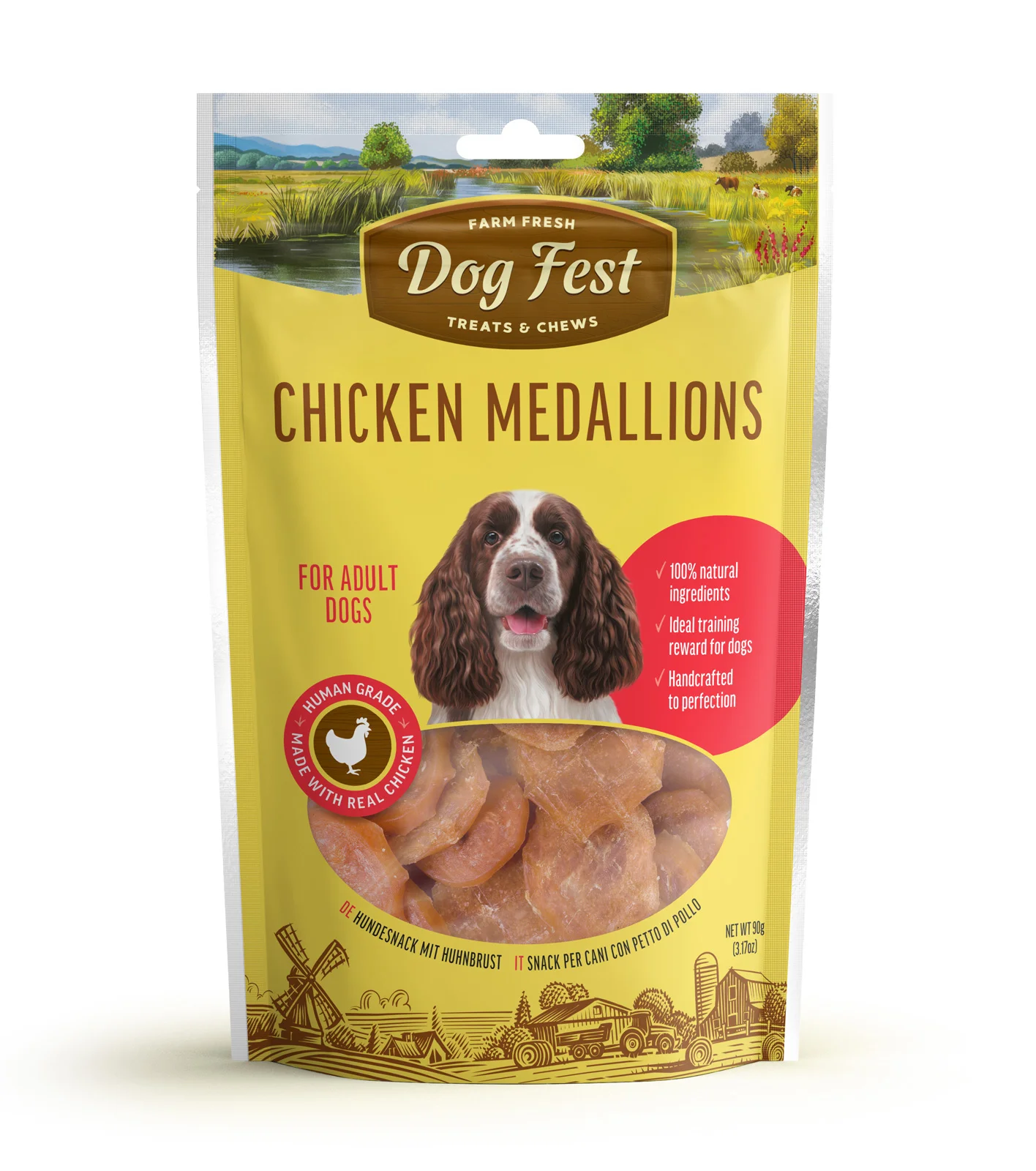 [79711151] Dog Fest Chicken Medallions For Adult Dogs 90g