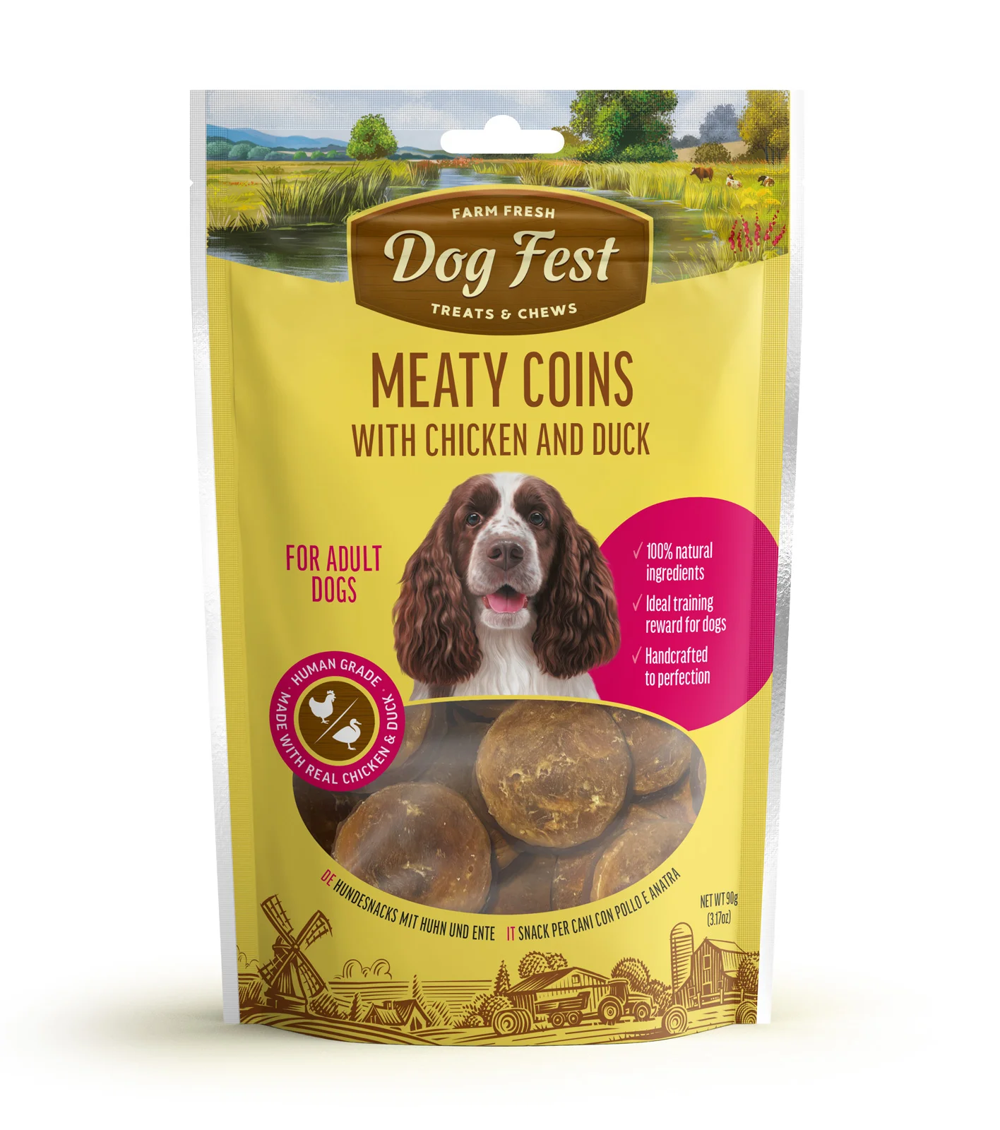 [79214925] Dog Fest Meaty Coins With Chicken And Duck Rings 90g