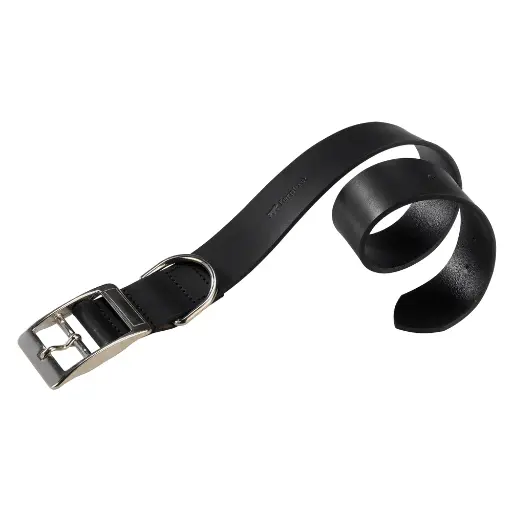 [75225017] Ferplast Natural C Leather Dog Collar Color - Black, Dimension - 61-69cm x 40mm