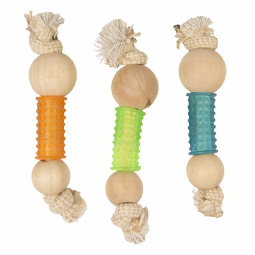 [LR121040] Duvo+ Supa Chew Stick with Rope (121040) 5x5x26cm- Assorted
