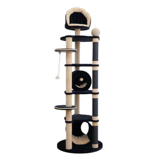 [HY240538] Catry Cat Tower With House D69x216h cm