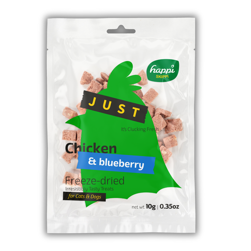 [H5031] Happi Skippi Just Freeze-Dried Treat Chicken&Blueberry for Cats and Dogs 10g
