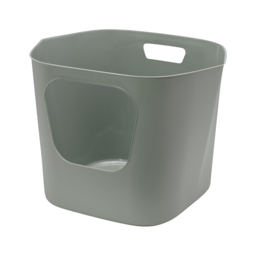 [MOD-BM00-0373-0041] Moderna Lotus Cat Litter Box 54.4 x 43.9 x 40.5 cm-Olive Green