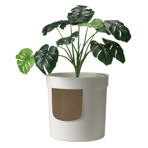 [MOD-BU70-0354-0041] Moderna Hidden Planter Litter Box-WithPlant L 49.5 x W 49.5 x H 48.5 cm