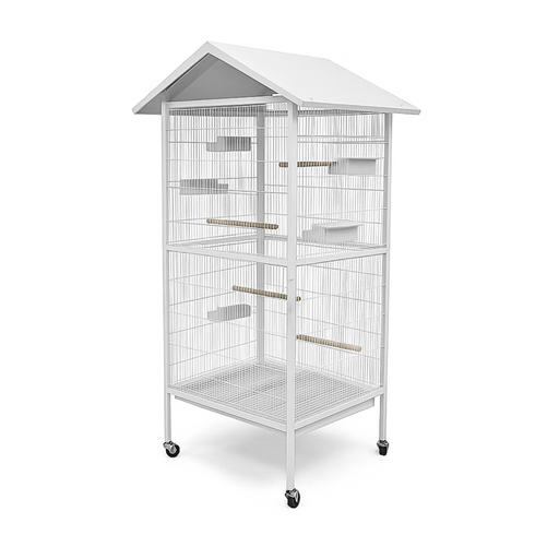 [BC-A25-WF] Dayang Bird Cage (A25) - 78 x 74.5 x 166cm-White Frame