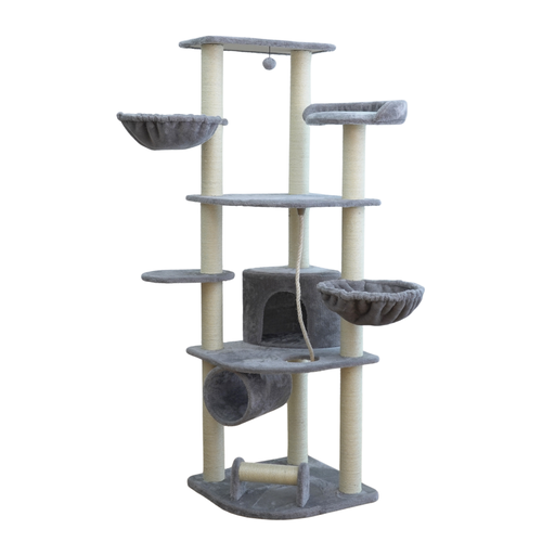 [HY241144] Catry Cat Tower With Scratcher 55x55x171cm