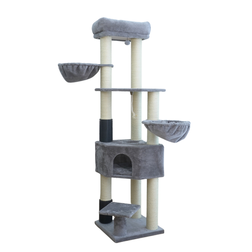 [HY241145] Catry Cat Tower With Scratcher 50x50x200cm