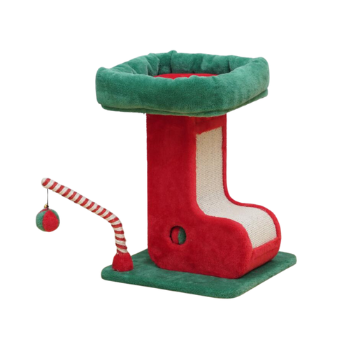 [HY220859] Catry Cat Tower With Scratcher 35x35x47cm