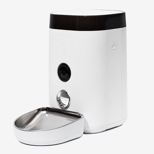 [DG-F10-M-WHT] Dogness Panoramic Cam Smart Feeder Pet Food Dispenser With  HD-1080p Wide-View Camera & App Control- 3.6L
