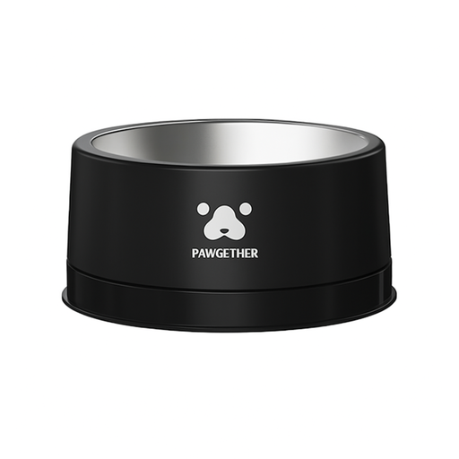 [BYPG-BOWL3-BK] Pawgether 304 Stainless Steel Anti Slip Pet Bowl - 3 Series- 19x19.6x8.8cm-Black [Top:1000ml;Bottom:330ml]