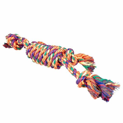 [LR15795] Duvo+ Tug Toy-Multicolour Cotton Rope-2 knots- 55x10x7cm