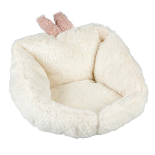 [LR15853] Duvo+ Bunny Bed For Small Animal-Plush M - 24x24x24cm White