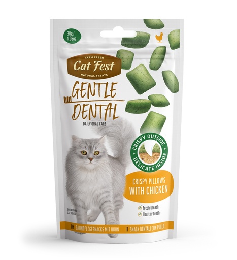 [79212730] Cat Fest Dental Treats For Cats -Crispy Pillows -Chicken 30g