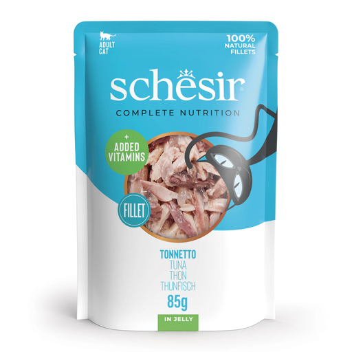 [SCPST21223004] Schesir Complete & Balanced Nutrition Wet Cat Food in Jelly Pouch- Tuna 85g [MOQ:12pcs]