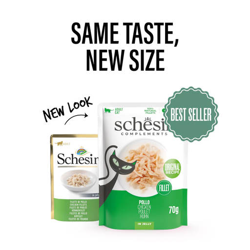 [SCPST21221504] Schesir Complements Cat Wet Food  in Jelly Pouch- Chicken 70g [MOQ:12pcs]