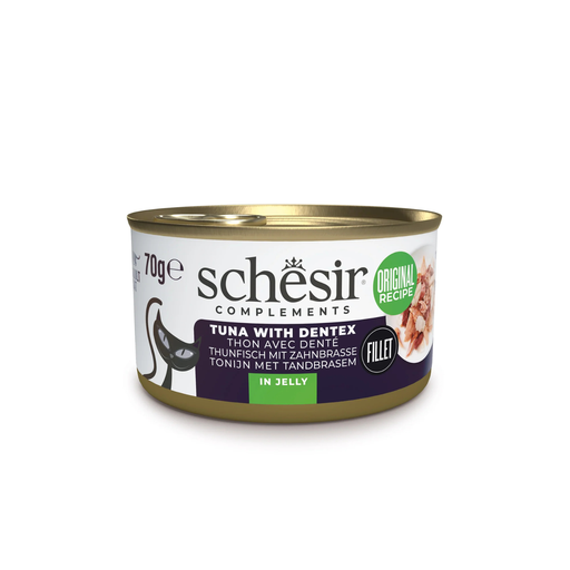 [SCPST21122203] Schesir Complements Cat Wet Food  in Jelly Can- Tuna With Dentex 70g [MOQ:12pcs]