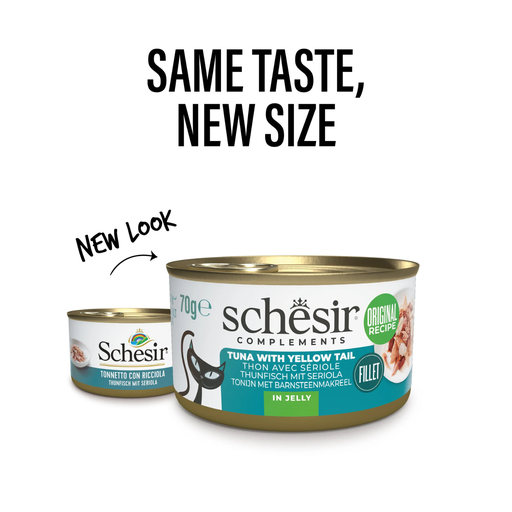 [SCPST21122803] Schesir Complements Cat Wet Food in Jelly Can- Tuna With Yellow Tail 70g [MOQ:12pcs]
