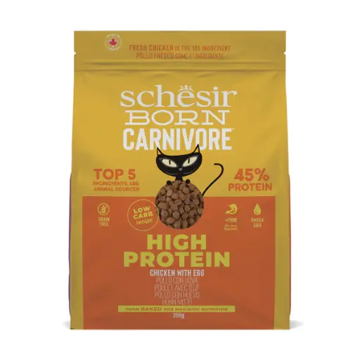 [SCINV23380106] Schesir Born Carnivore Grain Free Oven Baked Dry Food [High-Protein] For Cat - Chicken&Egg  255g