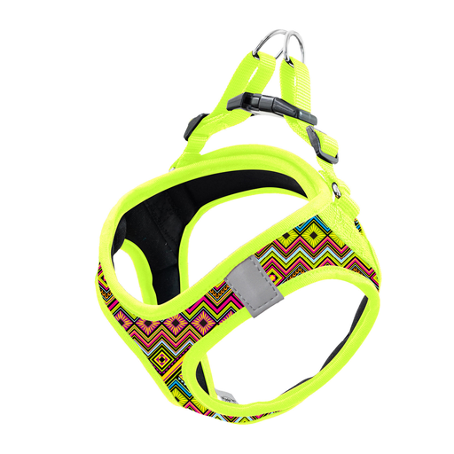 [DCF319-S7M] DOCO® Pattern Print Harness With 3D Foam Medium- 41-44cm / 4.5-7kg-Safety Lemon