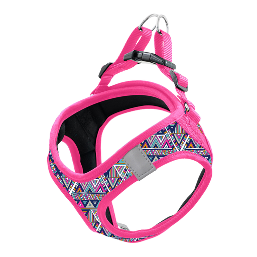[DCF319-18XS] DOCO® Pattern Print Harness With 3D Foam X.Small-34-36cm / 2-3kg-Rasberry Pink