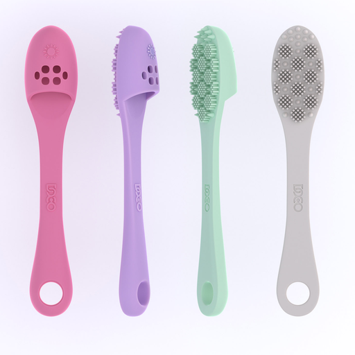 [TB-2322-MIX] DOCO® Silicone Toothbrush 2.8 x 15cm (4pcs/box)-Mix Color
