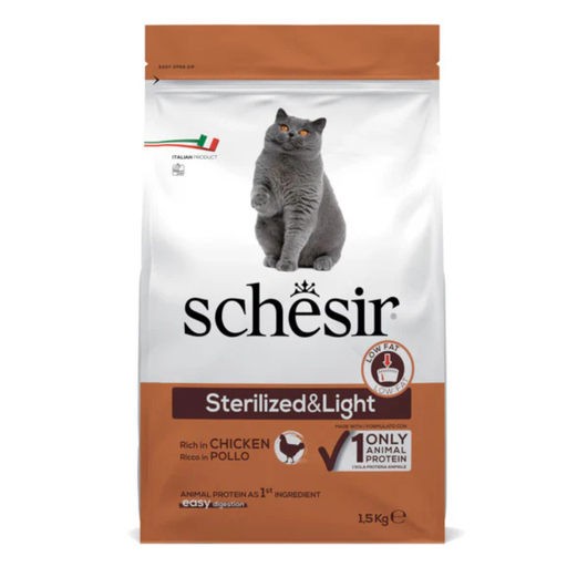 [C02044748] Schesir Cat Dry Food-Sterilized & Light-Chicken 1.5kg