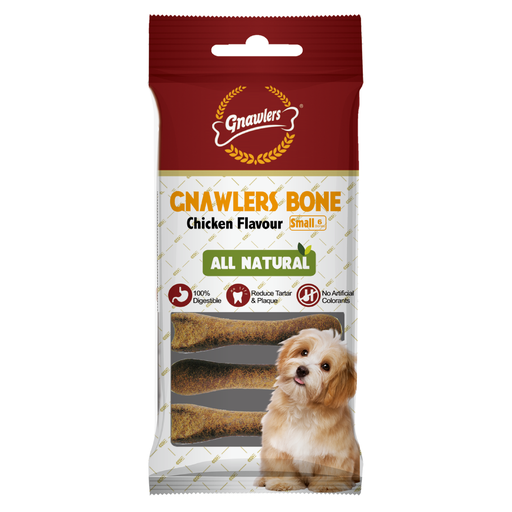 [GN1149] Gnawlers Bone 3" Small-Snack For Dogs-Chicken-6pcs/pack-108g