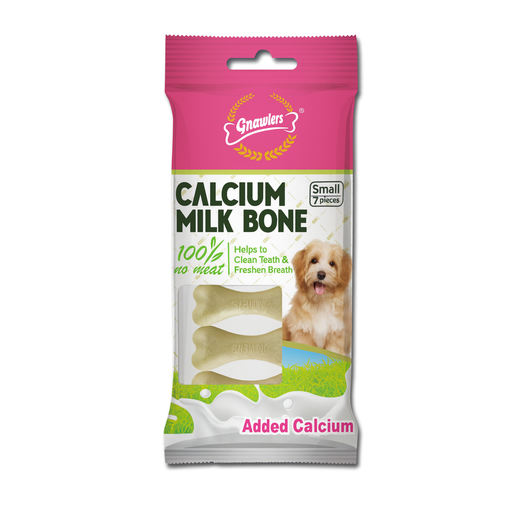 [GN4874] Gnawlers Calcium Milk Bone 2" Small-Snack For Dogs-7pcs/pack-60g