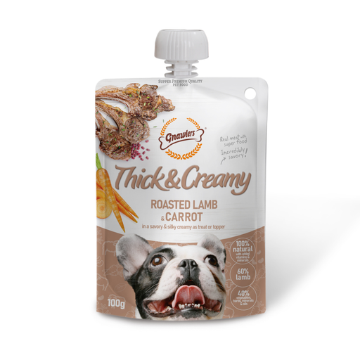 [GN12992] Gnawlers Thick & Creamy Dog Treat 100g-Roasted Lamb & Carrot [8pcs/case]