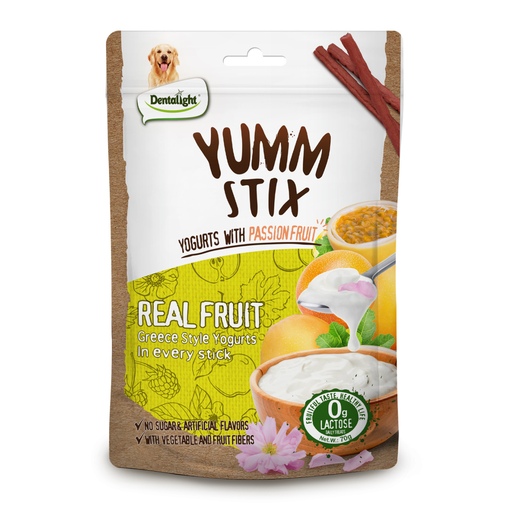[DL11971] Dentalight Yumm stix-Treat For Dogs-Yogurts with Passion Fruit 70g