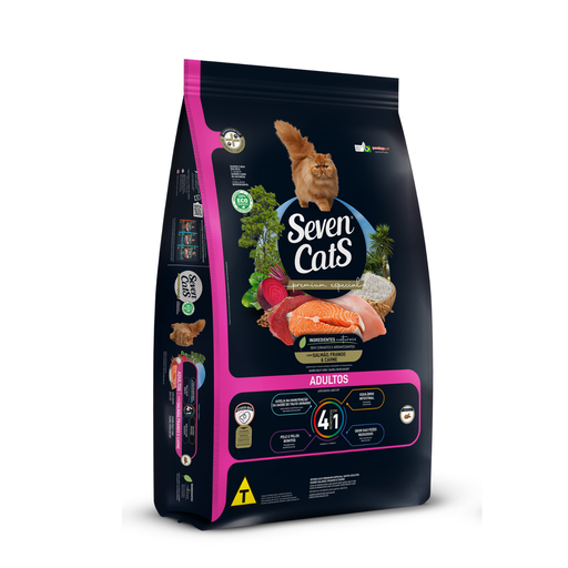 [SC2500] Seven Cats Cat Food For Adult 4in1 - Beef,Salmon & Chicken 3kg