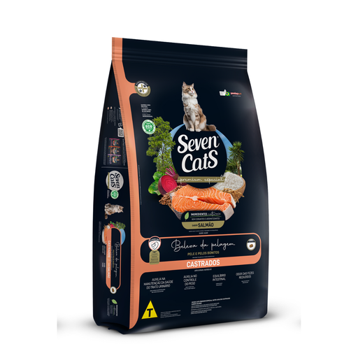 [SC2521] Seven Cats Cat Food For Sterilized - Salmon [Coat Beauty] 3kg
