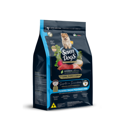 [SDG2516] Seven Dogs Dog Food For Puppies - Small And Mini Breeds-Beef ,Chicken & Cereals 1kg