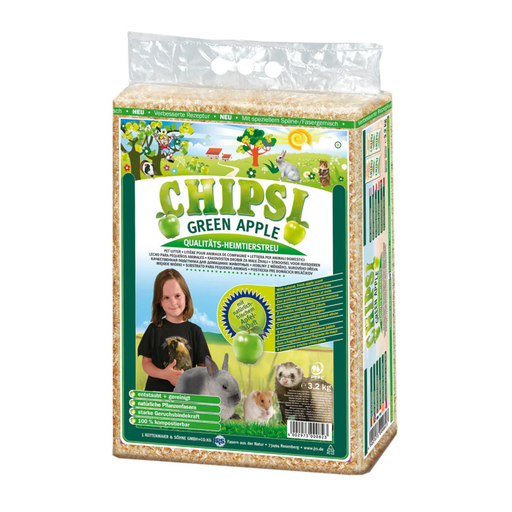 [4002973000823] JRS Chipsi Classic Woodchips-3.2kg (60L)-Green Apple