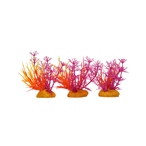 [70611B-4] Yusee Aquarium Decorations - Artificial Plant 70611B-4 [Height:4"]