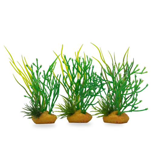 [70611D-4] Yusee Aquarium Decorations - Artificial Plant 70611D-4 [Height:4"]