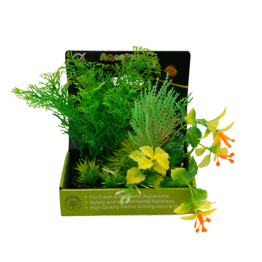 [YM-2602] Yusee Aquarium Decorations - Artificial Plant YM-2602 [Height:15cm]