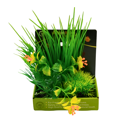 [YM-2613] Yusee Aquarium Decorations - Artificial Plant YM-2613 [Height:15cm]