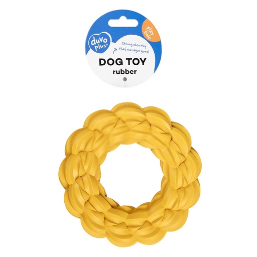 [LR15932] Duvo+ Chew toy Griplay ring Yellow - Dog Toy 14x14x3cm