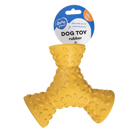 [LR15937] Duvo+ Feeding Griplay Tripod Yellow - Dog Toy 16x14x6.5cm