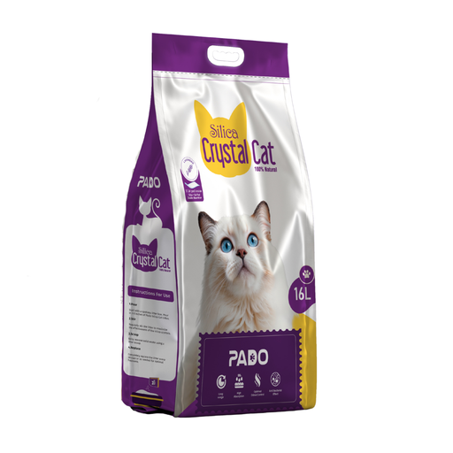 [PD-13197] Pado Silica Crystal Cat Litter 16L With Pad Inside- Lavender