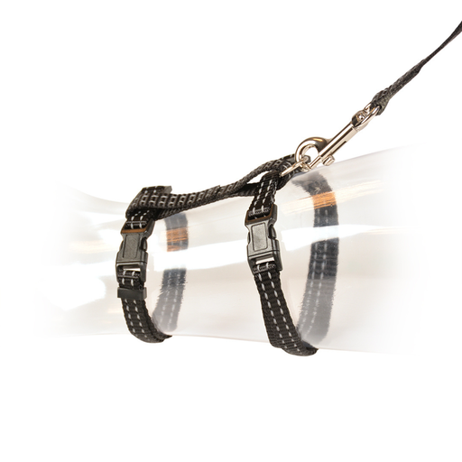 [LR11204] Duvo+ Big Cat Walking Set Reflective Uni 30-50Cm / 12Mm - 125Cm Black